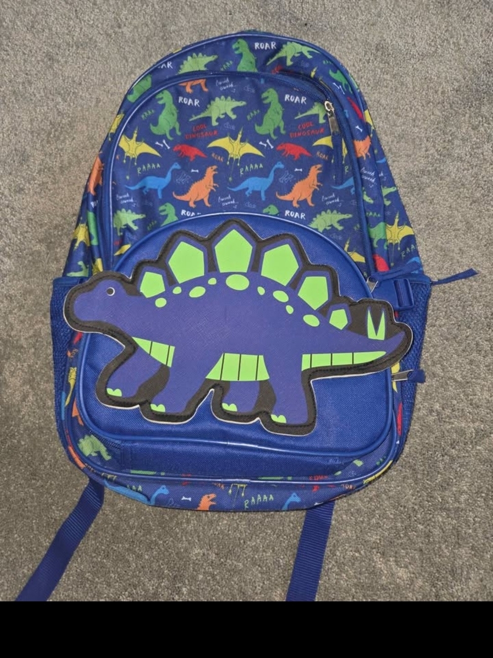 Kids Blue Dinosaur Backpack with Lunch Bag - Brand